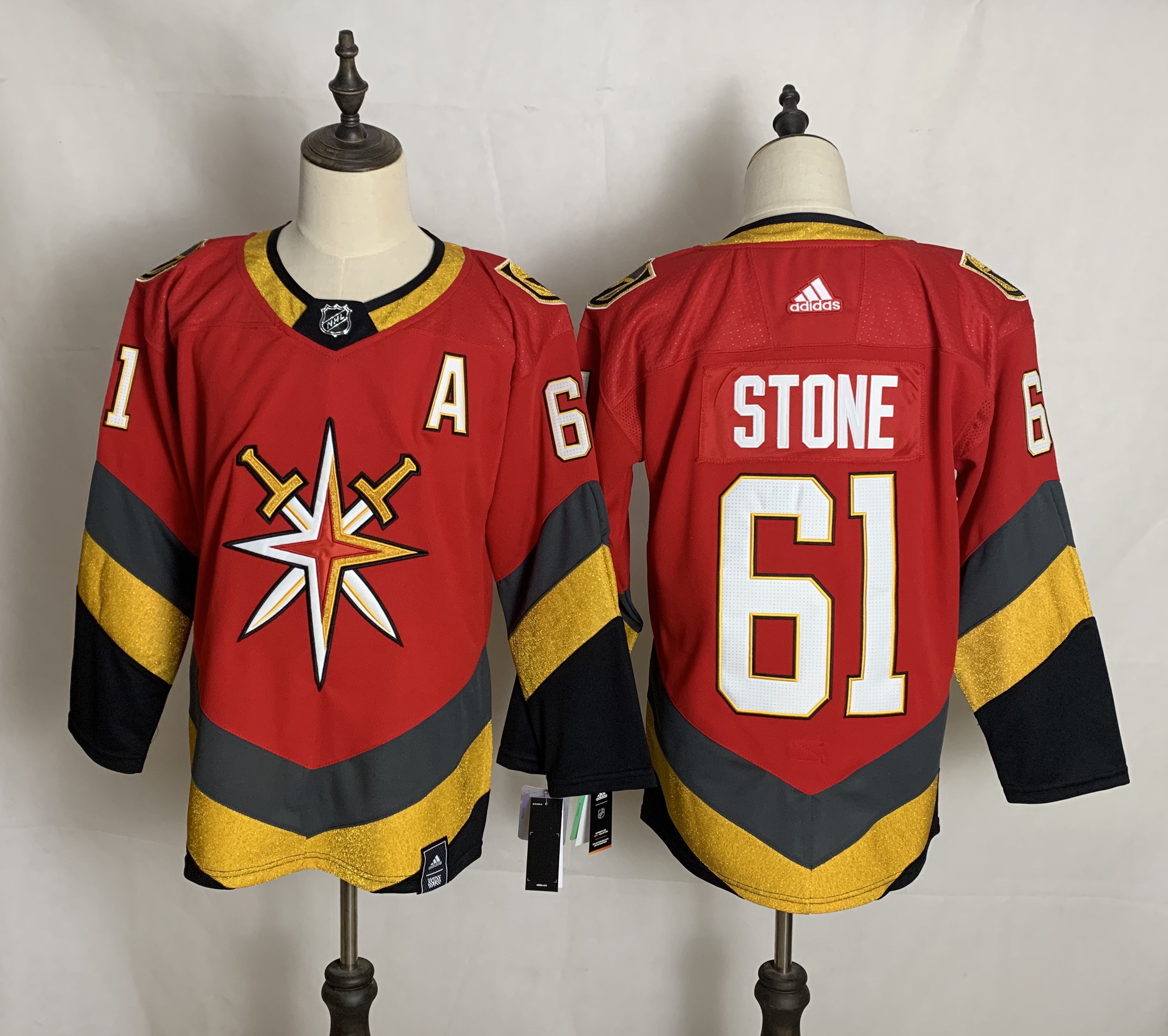 Cheap Men Vegas Golden Knights 61 Stone Red Authentic Stitched 2020 Adidias NHL Jersey